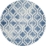 Safavieh Dip Dye 7'-0" x 7'-0" Rug in Blue / Ivory