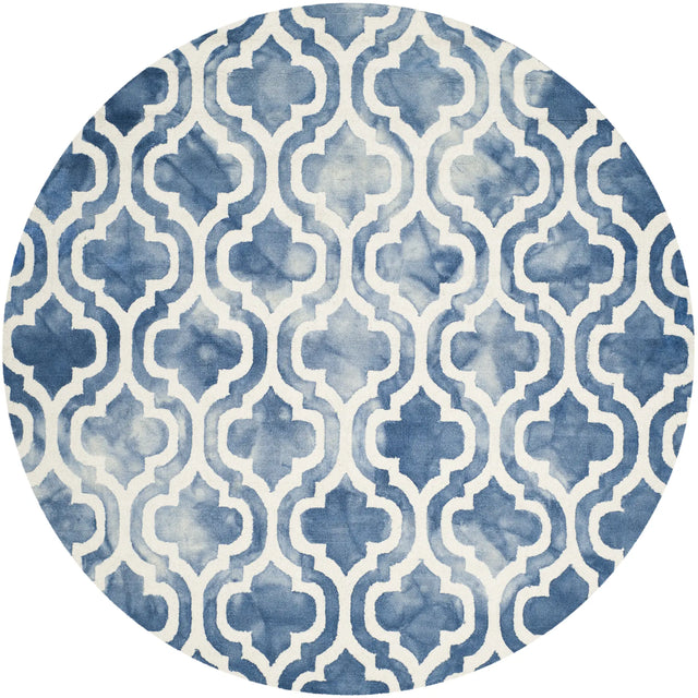 Safavieh Dip Dye 7'-0" x 7'-0" Rug in Blue / Ivory