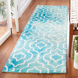 Safavieh Dip Dye 2'-3" x 8'-0" Rug in Turquoise / Ivory