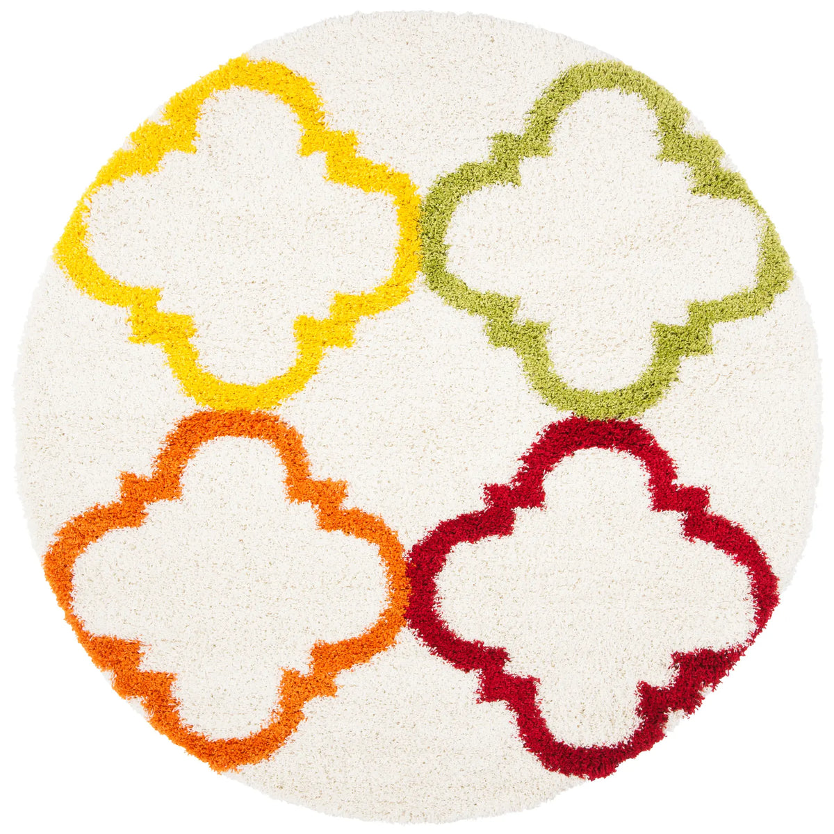 Safavieh Sgk-Shag Kids 5'-3" x 5'-3" Rug in Ivory / Multi