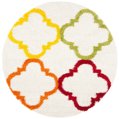 Safavieh Sgk-Shag Kids 5'-3" x 5'-3" Rug in Ivory / Multi