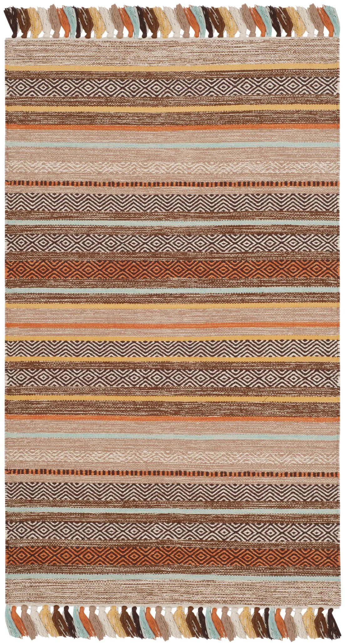 Safavieh Montauk 3'-0" x 5'-0" Rug in Brown / Multi