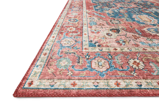 Loloi Skye Sky-05 Brick/Ocean Rugs - rug corner