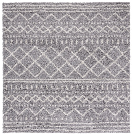 Safavieh Arizona Shag 6'-7" x 6'-7" Rug in Grey / Ivory