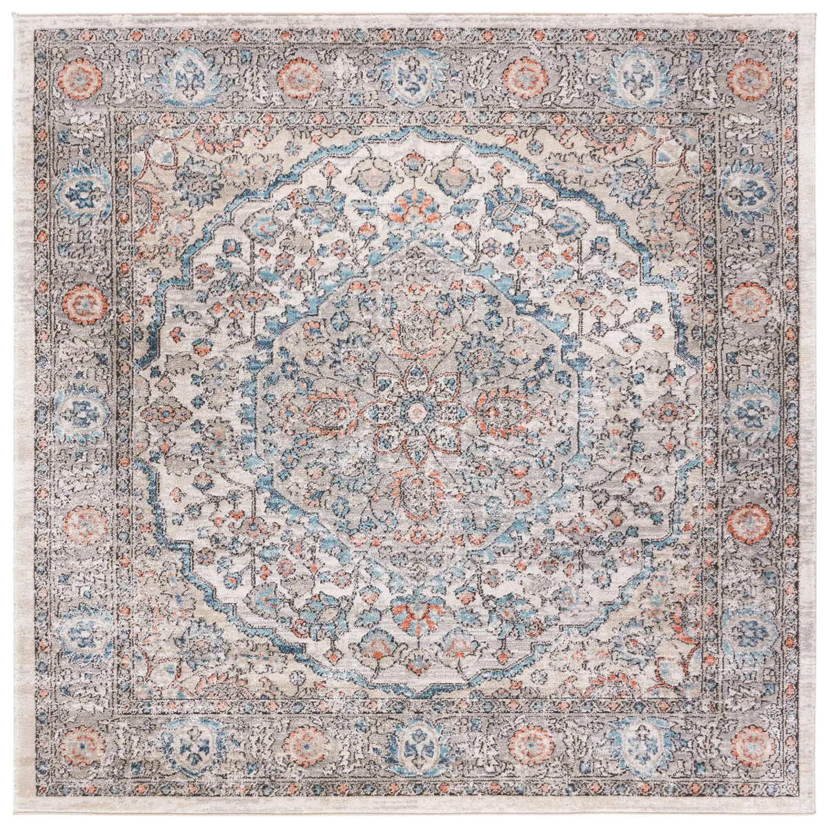 Safavieh Martha Stewart 6'-7" x 6'-7" Rug in Grey / Blue