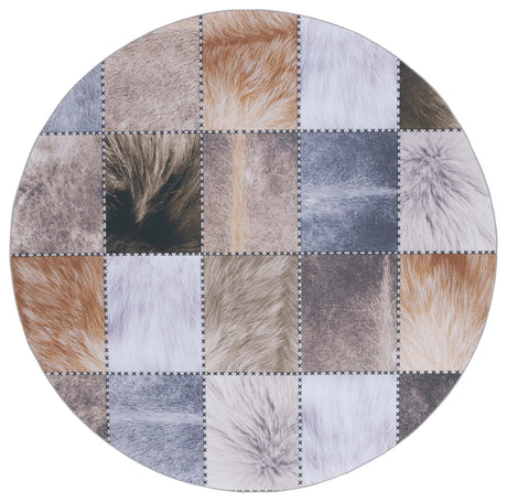 Safavieh Faux Hide 6'-0" x 6'-0" Rug in Beige / Brown
