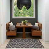 Nourison Horizon Indoor/Outdoor HOZ01 Charcoal Contemporary Area Rugs