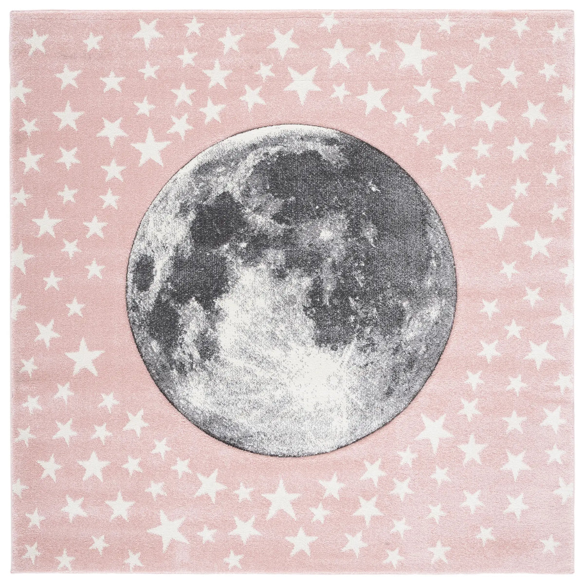 Safavieh Carousel Kids 100 5'-3" x 5'-3" Rug in Pink / Grey