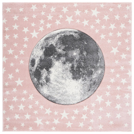 Safavieh Carousel Kids 100 5'-3" x 5'-3" Rug in Pink / Grey