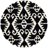 Safavieh Wyndham 5'-0" x 5'-0" Rug in Black / Ivory