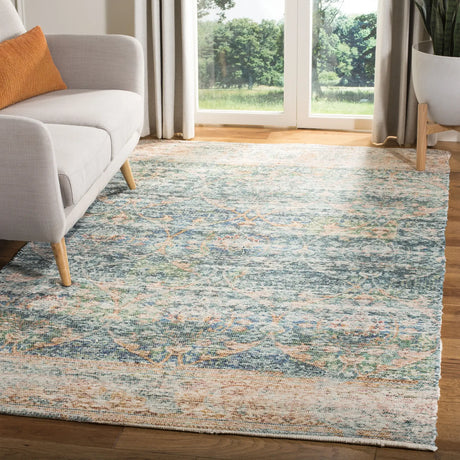 Safavieh Saffron 4'-0" x 6'-0" Rug in Turquoise / Peach