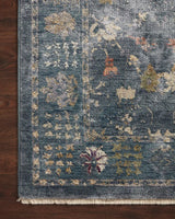 Loloi Giada Gia-06 Denim/Multi Rugs - corner on wood