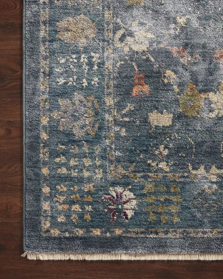 Loloi Giada Gia-06 Denim/Multi Rugs - corner on wood