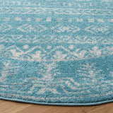 Safavieh Tulum 6'-7" x 6'-7" Rug in Aqua / Ivory