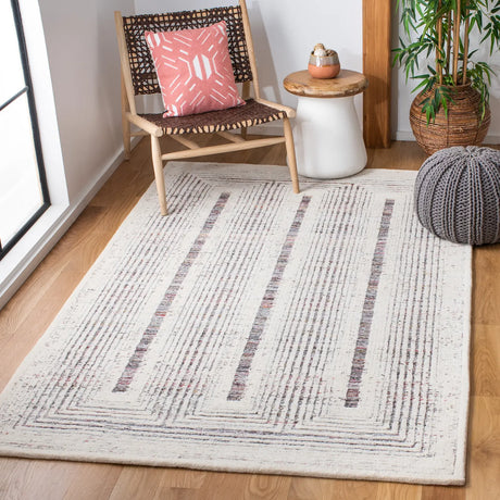 Safavieh Metro 4'-0" x 6'-0" Rug in Red / Ivory