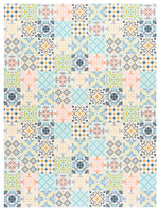 Safavieh Vinyl Floor 3'-10" x 6'-7" Rug in Blue / Yellow