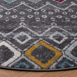 Safavieh Amsterdam 5'-1" x 5'-1" Rug in Dark Grey / Ivory