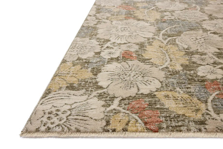 Loloi Eileen ELE-03 Transitional Power Loomed Olive, Multi Rug - rug corner
