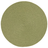 Safavieh Braided 3'-0" x 3'-0" Rug in Olive / Green