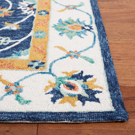 Safavieh Micro-Loop 4'-0" x 6'-0" Rug in Blue / Ivory