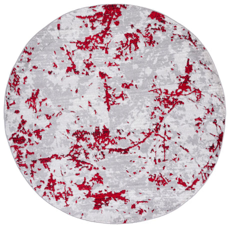 Safavieh Skyler 6'-7" x 6'-7" Rug in Grey / Red