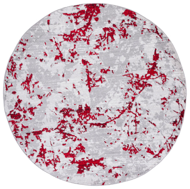 Safavieh Skyler 6'-7" x 6'-7" Rug in Grey / Red