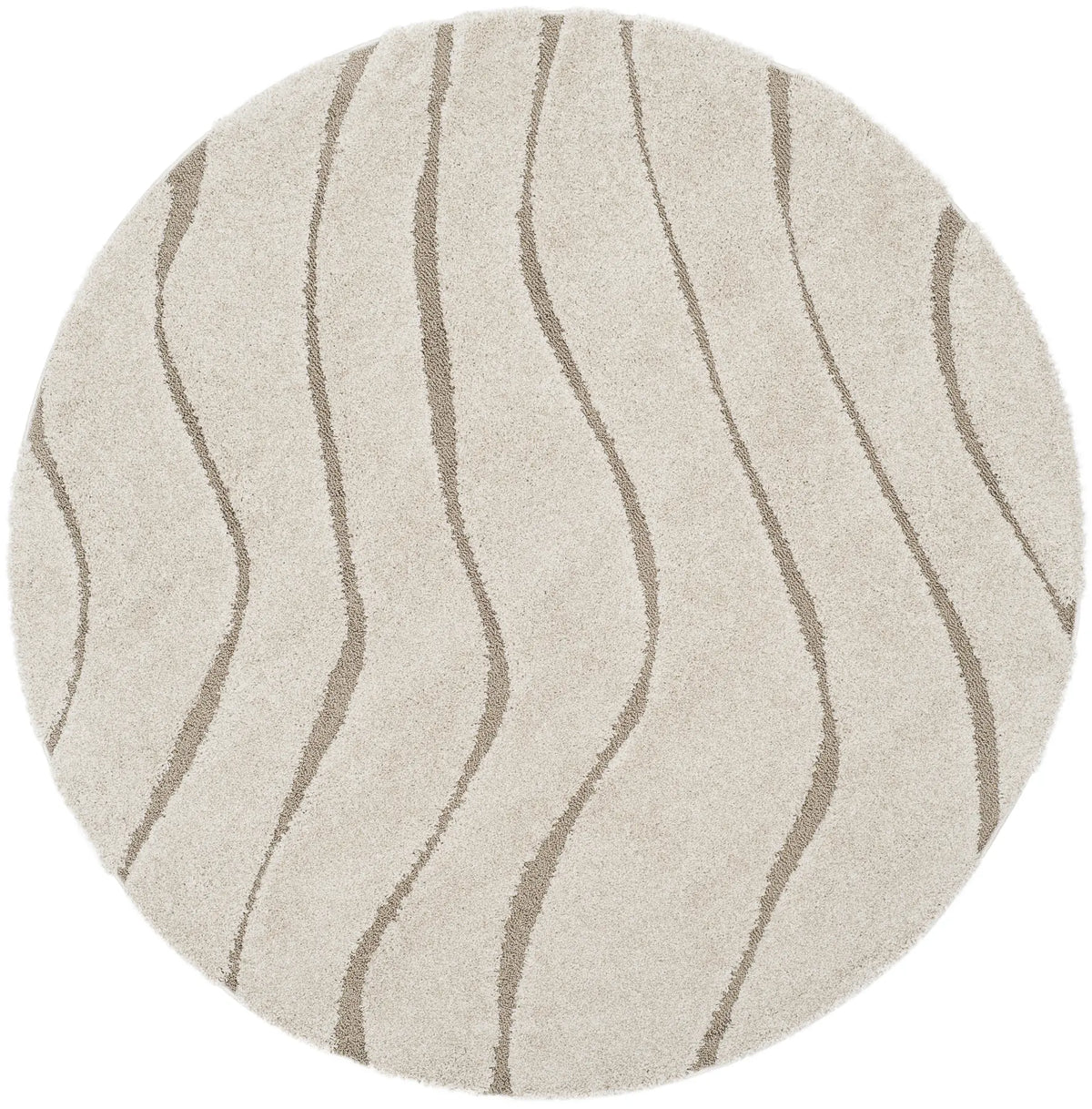 Safavieh Florida Shag 5'-0" x 5'-0" Rug in Cream / Beige
