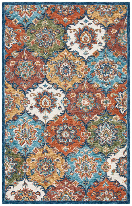 Safavieh Heritage 4'-0" x 6'-0" Rug in Blue / Rust