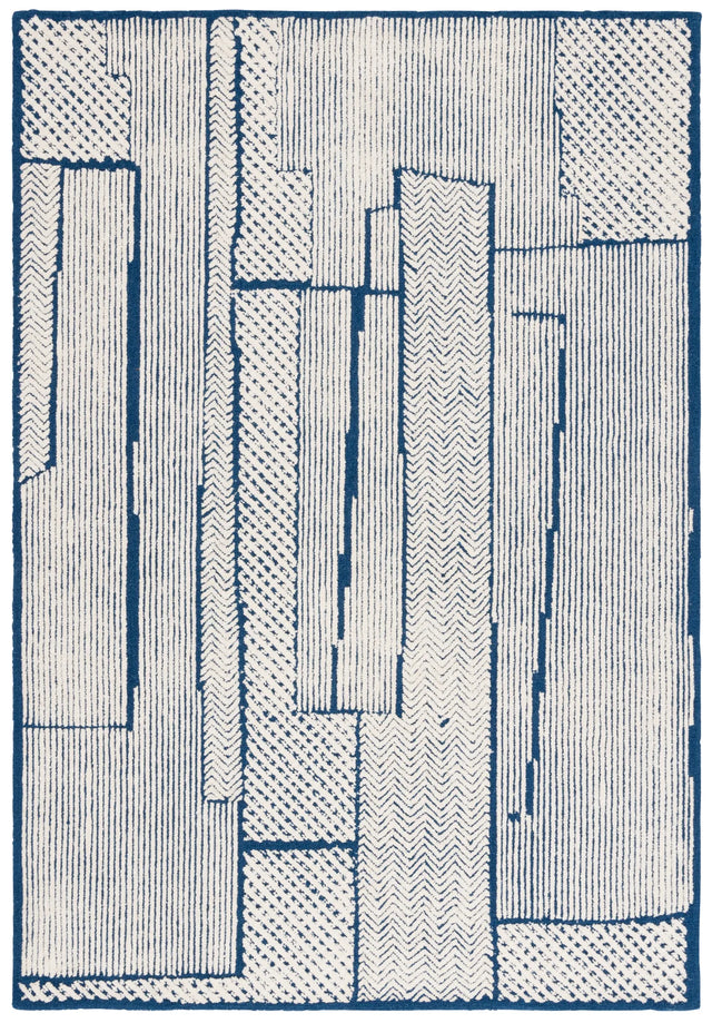 Safavieh Abstract 4'-0" x 6'-0" Rug in Ivory / Navy