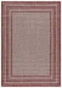 Safavieh Courtyard 5'-3" x 7'-7" Rug in Grey / Red