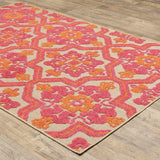 Oriental Weavers Sphinx Cayman 2541V Sand / Pink Rugs - angle detail