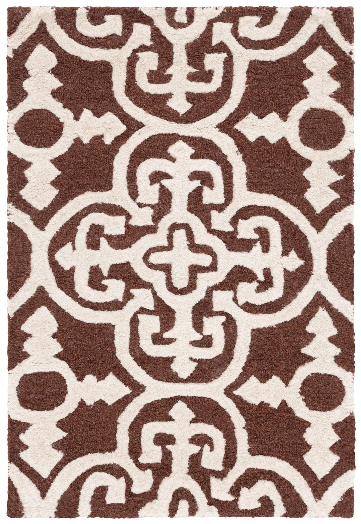 Safavieh Cambridge 2'-0" x 3'-0" Rug in Dark Brown / Ivory