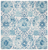 Safavieh Madison 6'-7" x 6'-7" Rug in Cream / Turquoise
