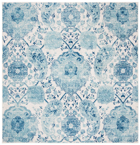 Safavieh Madison 6'-7" x 6'-7" Rug in Cream / Turquoise