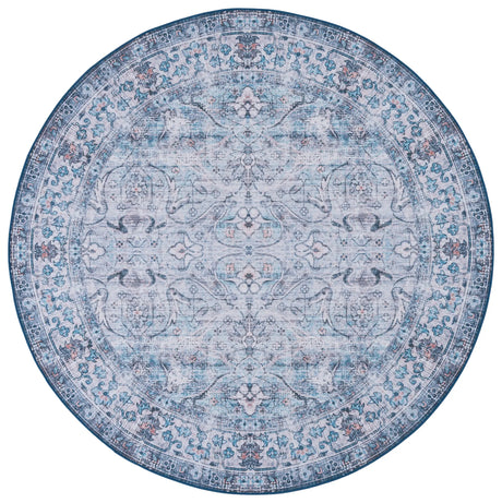 Safavieh Tucson 6'-0" x 6'-0" Rug in Aqua / Pink