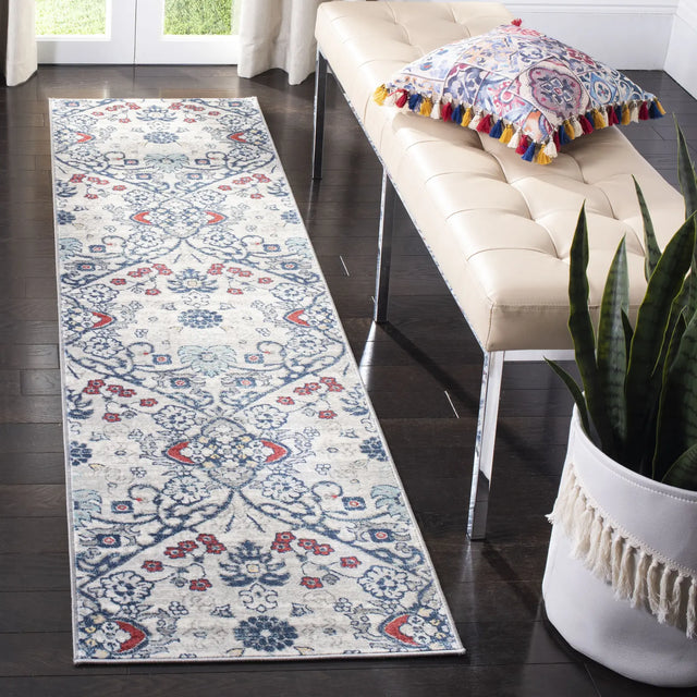 Safavieh Brentwood 2'-0" x 10'-0" Rug in Navy / Grey