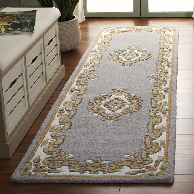 Safavieh Aubusson 2'-3" x 8'-0" Rug in Grey / Ivory