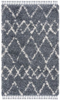 Safavieh Pro Lux Shag 400 4'-0" x 6'-0" Rug in Blue / Creme