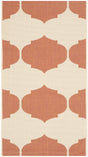 Safavieh Courtyard 2'-0" x 3'-7" Rug in Beige / Terracotta