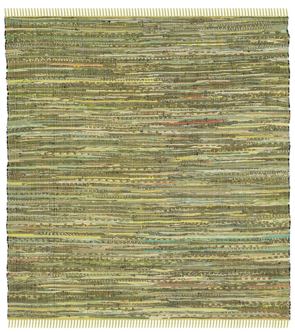 Safavieh Rag Rug 6'-0" x 6'-0" Rug in Light Green / Multi