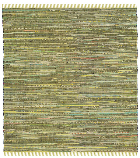 Safavieh Rag Rug 6'-0" x 6'-0" Rug in Light Green / Multi