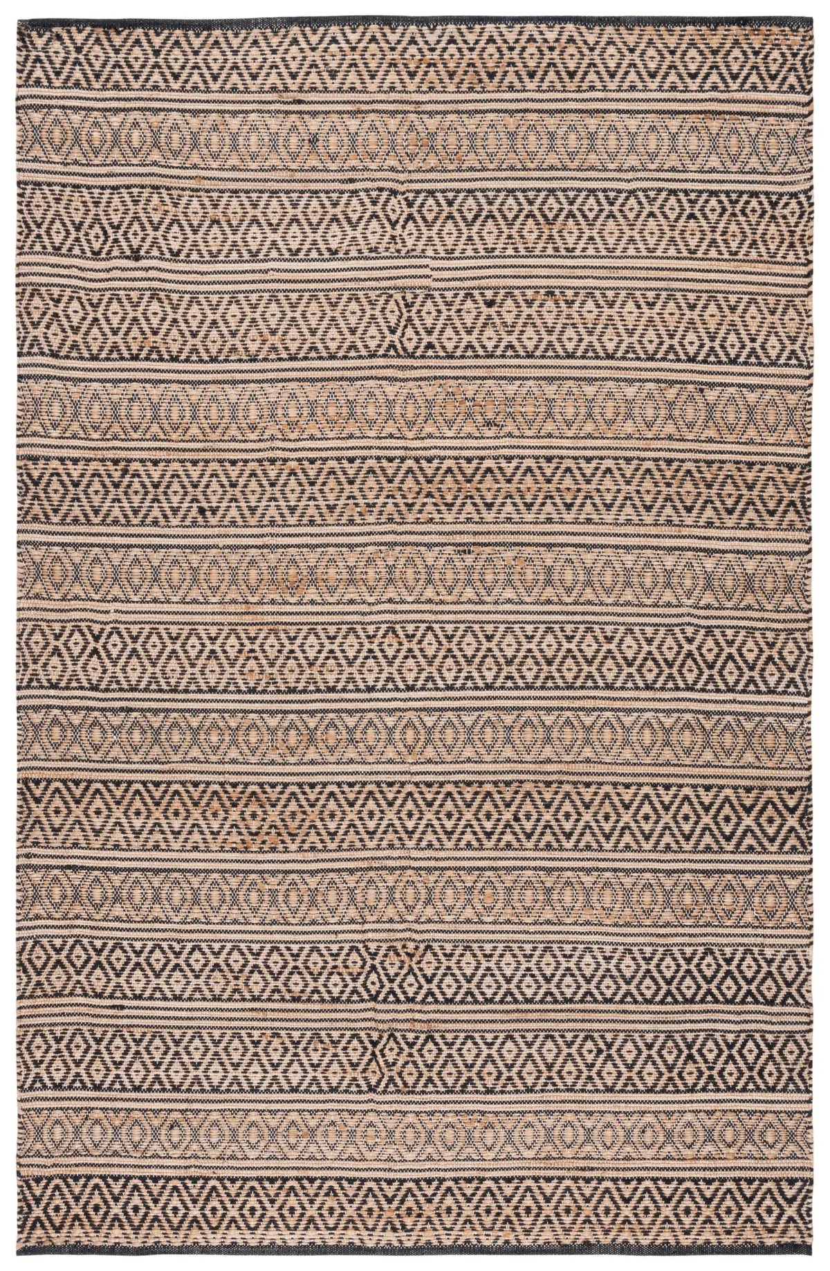 Safavieh Natural Fiber 4'-0" x 6'-0" Rug in Black / Natural