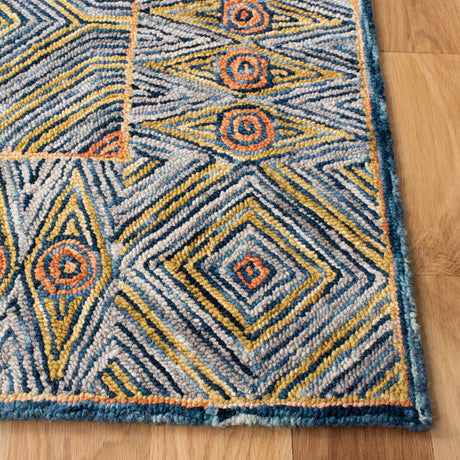 Safavieh Micro-Loop 4'-0" x 6'-0" Rug in Green / Blue