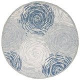 Safavieh Micro-Loop 5'-0" x 5'-0" Rug in Grey / Ivory