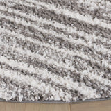 Safavieh Rumi Shag 6'-7" x 6'-7" Rug in Dark Grey / Ivory