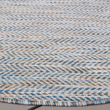 Safavieh Courtyard 6'-7" x 6'-7" Rug in Ivory Blue / Beige