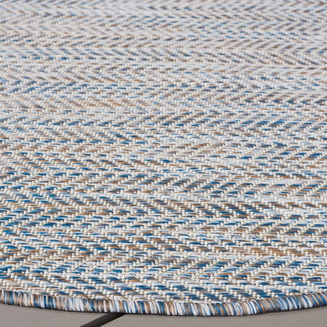 Safavieh Courtyard 6'-7" x 6'-7" Rug in Ivory Blue / Beige