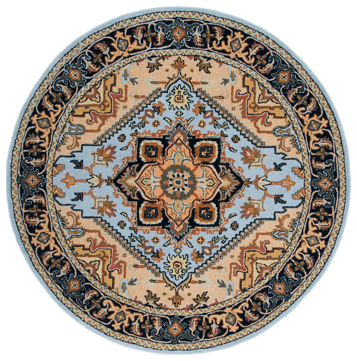 Safavieh Heritage 6'-0" x 6'-0" Rug in Blue / Light Brown
