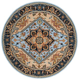 Safavieh Heritage 6'-0" x 6'-0" Rug in Blue / Light Brown
