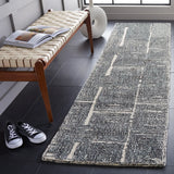 Safavieh Metro 2'-3" x 9'-0" Rug in Black / Ivory